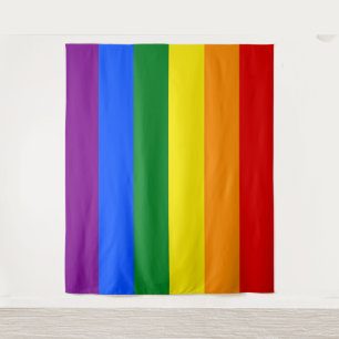 De kleuren van de regenboog wandkleed