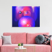 De kleuren van de ruimte - gewikkeld canvas afdruk (Insitu (Woonkamer))