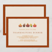 De kleuren van de Thanksgiving van de fallkleppen Kaart (Voorkant / Achterkant)