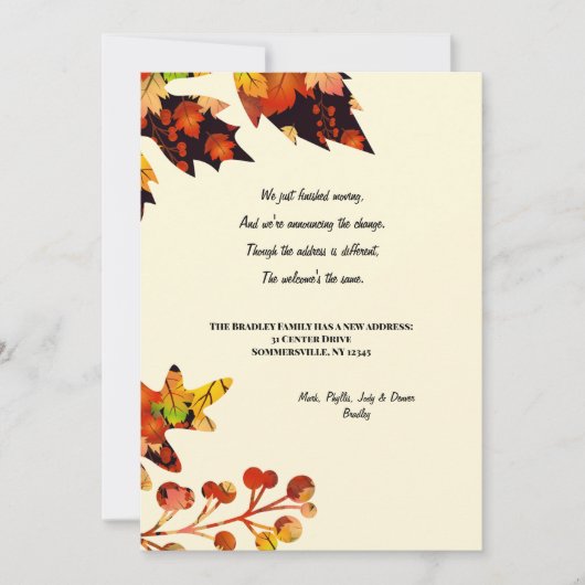 De Kleuren van de val Bewegende Aankondiging (Voorkant)