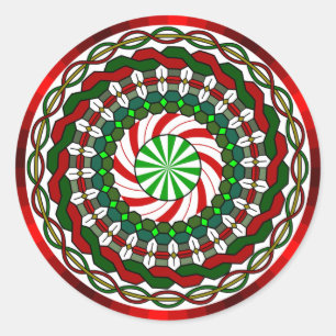 De kleuren van Kerst sticker