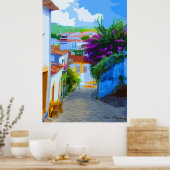 De kleuren van Obidos Portugal Poster (Keuken)
