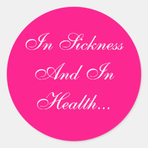 De kleuren zijn helder roze ronde sticker