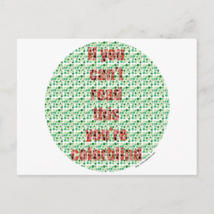 De kleurenblinde test briefkaart