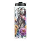 De kleurrijke bloei van Weimaraner Thermosbeker (Voorkant)