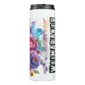De kleurrijke bloei van Weimaraner Thermosbeker (Achterkant)