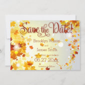 De kleurrijke Herfst bewaart de Dates Kaarten naja (Achterkant)