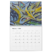 De kleurrijke het Schilderen Graffiti Kunst 2018 Kalender (Feb 2026)