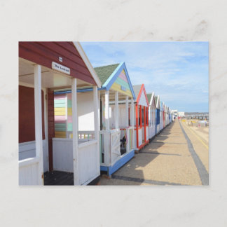 De kleurrijke Hutten van het Strand Briefkaart