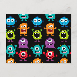 De kleurrijke Kinder Monsters van het Abstracte Briefkaart