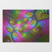 De kleurrijke lichtgevende Trippy Abstracte Fracta Raamsticker (Vel)