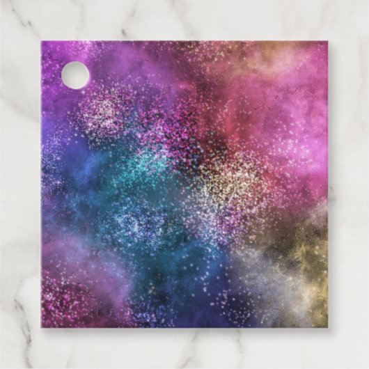 De kleurrijke melkweg bedankjes labels (Voorkant)