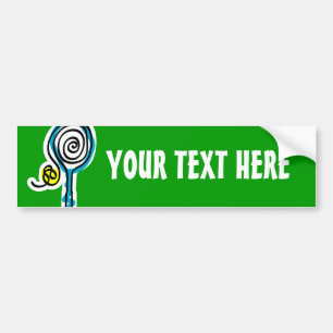 De kleurrijke Spiraalvormige Kabel van het Tennis Bumpersticker