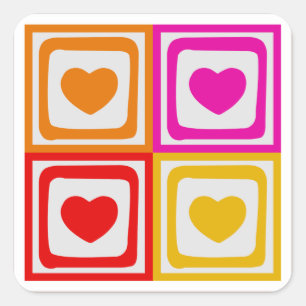 De kleurrijke Sticker van het Hart