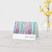 De kleurrijke Streep u is Notecard van belang Kaart (Gele Bloem)