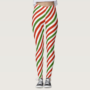 De kleurrijke Strepen van Kerstmis Leggings