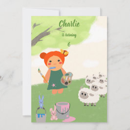 De kleurrijke verf van de pop verjaardag kaart