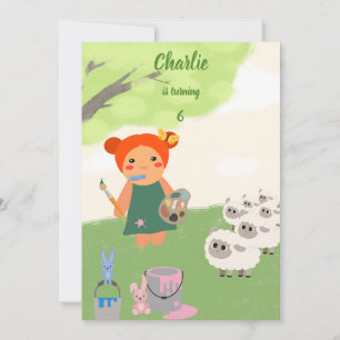 De kleurrijke verf van de pop verjaardag kaart