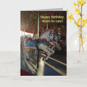 De kleurrijke Verjaardag van de Paarden/van de Kaart (Gele Bloem)