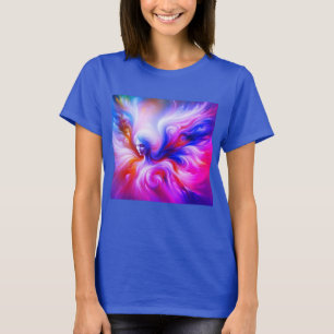 De Kleurrijke Wazige Engel op de Voorzijde van een T-shirt