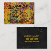 De kleurstof tussen de  fiets van de lijnen lezen visitekaartje (Voorkant / Achterkant)