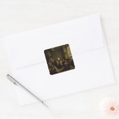 De kleuterschool vierkante sticker (Envelop)