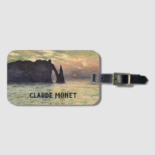 De Klif van Etretat, Zonsondergang door Claude Mon Bagagelabel