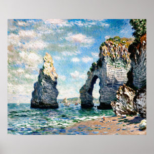 De kliffen bij Étretat Poster