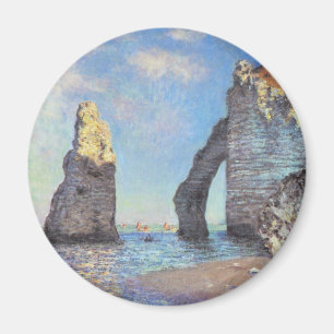 De kliffen in Etretat - Claude Monet Magneet