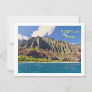 De kliffen van Nā pali, Kauai Briefkaart