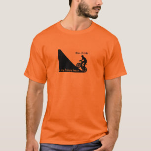 De klim is mijn gelukkige uur t-shirt