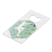 De klimsteen van de muur stijgt binnenshuis Action Kredietkaart Flessenopener (Voorkant Gekanteld)