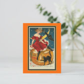 De klok slaat 's nachts af briefkaart (Staand voorkant)