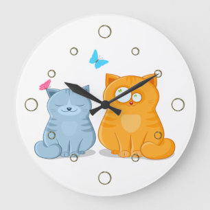 De Klok van de Muur van twee Katten