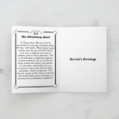 De Klok van Kerstmis (Goud) Feestdagen Kaart (Binnen)