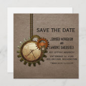 De  Klok van Mocha sparen de Datum uitnodigen Save The Date (Voorkant / Achterkant)