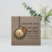 De  Klok van Mocha sparen de Datum uitnodigen Save The Date (Staand voorkant)