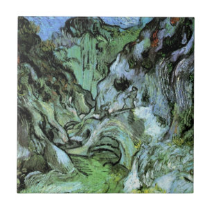 De kloof Les Peiroulets van Vincent van Gogh Tegeltje