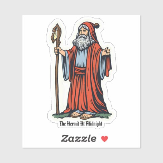 De kluizenaar om middernacht sticker (Vel)
