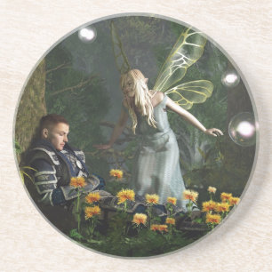 De Knight en de Faerie Zandsteen Onderzetter