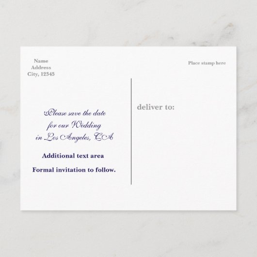 DE KNOOP AAN ELKAAR VASTMAKEN Hart Touw Trouwdatum Aankondigingskaart (Achterkant)