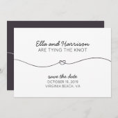 De Knoop Aantrekken, Bewaar de Datum/Verlovingsfee Save The Date (Voorkant / Achterkant)