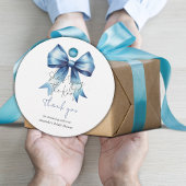 De Knoop Aantrekken Blauw lint Bruidsfeest Bedankjes Labels