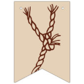 DE KNOOP BINDEN: AANGEPASTE DATUM Rustieke bruilof Vlaggetjes (Tweede vlag)