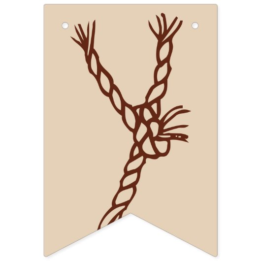 DE KNOOP BINDEN: AANGEPASTE DATUM Rustieke bruilof Vlaggetjes (Tweede vlag)