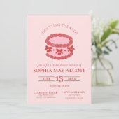 De Knoop Coquette Cherry Cake Vrijgezellenfeest bi Kaart (Staand voorkant)