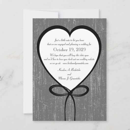 De knoop doorhakken De datum opslaan Save The Date (Achterkant)