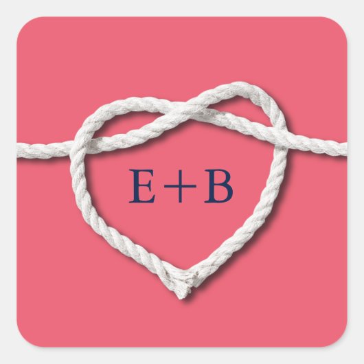 De Knoop Koraal Sticker vastbinden (Voorkant)