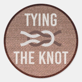 De Knoop Scout Patch Bruiloft Sticker Bruin binden
