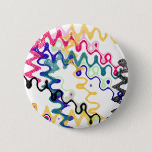 De Knoop van de Golf van Squiggle Ronde Button 5,7 Cm